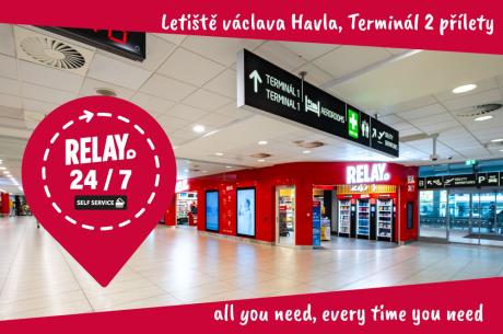 RELAY na Letišti Václava Havla nyní v samooblužném režimu 24/7 RELAY na Letišti Václava Havla nyní v samooblužném režimu 24/7
